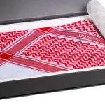 شماغ عمرو قزاز أحمر رجالي فاخر نقشة السنابل 2026 RED K-8 - Image 4
