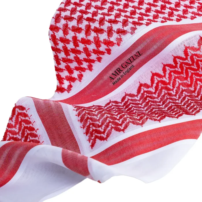 شماغ عمرو قزاز أحمر كلاسيك رجالي فاخر جديد 2026 RED 10/6 - Image 4