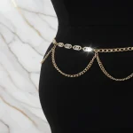 ⁦حزام سلسلة فاخر خفيف الوزن مرصع بالأحجار⁩ - الصورة ⁦2⁩