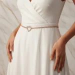 حزام سلسلة على شكل قلب مرصع بأحجار الراين - Image 2