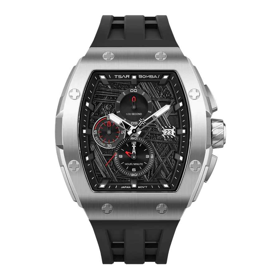 Silver_Black-3_4bbb82d1-8f95-4c73-a843-a90fcfd977b0 ساعة تسار بومبا موديل TB8211Q إليمنتال 2 فضي وأسود - الصورة 1