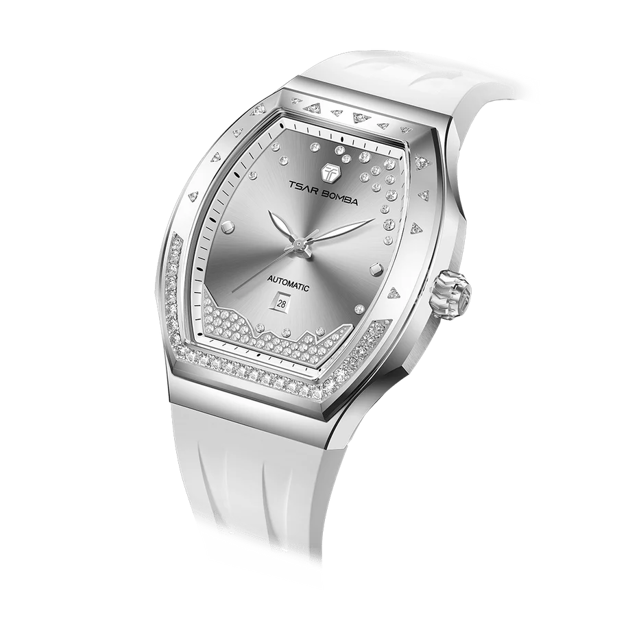 WhiteSilver-1_46e4be71-3c58-485f-a31d-3239d1a02ca9 ساعة تسار بومبا موديل لومينا (طلب مسبق) فضي أبيض - الصورة 1