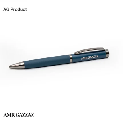 قلم عمرو قزاز الكلاسيكي باللون الأزرق الداكن